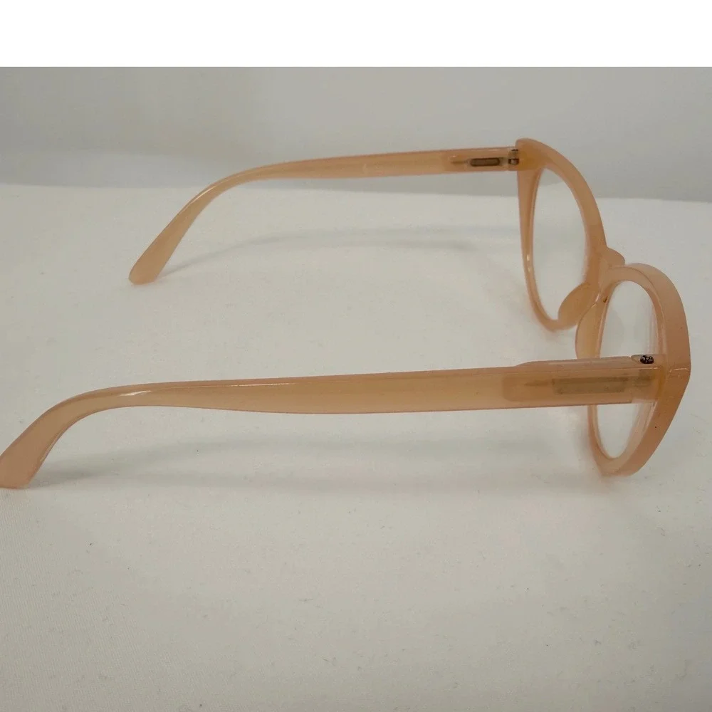 Soolala Women Cat Eye Reading Glasses Peach Tan Frames‎ +1.75 Pouch Chic 104-56